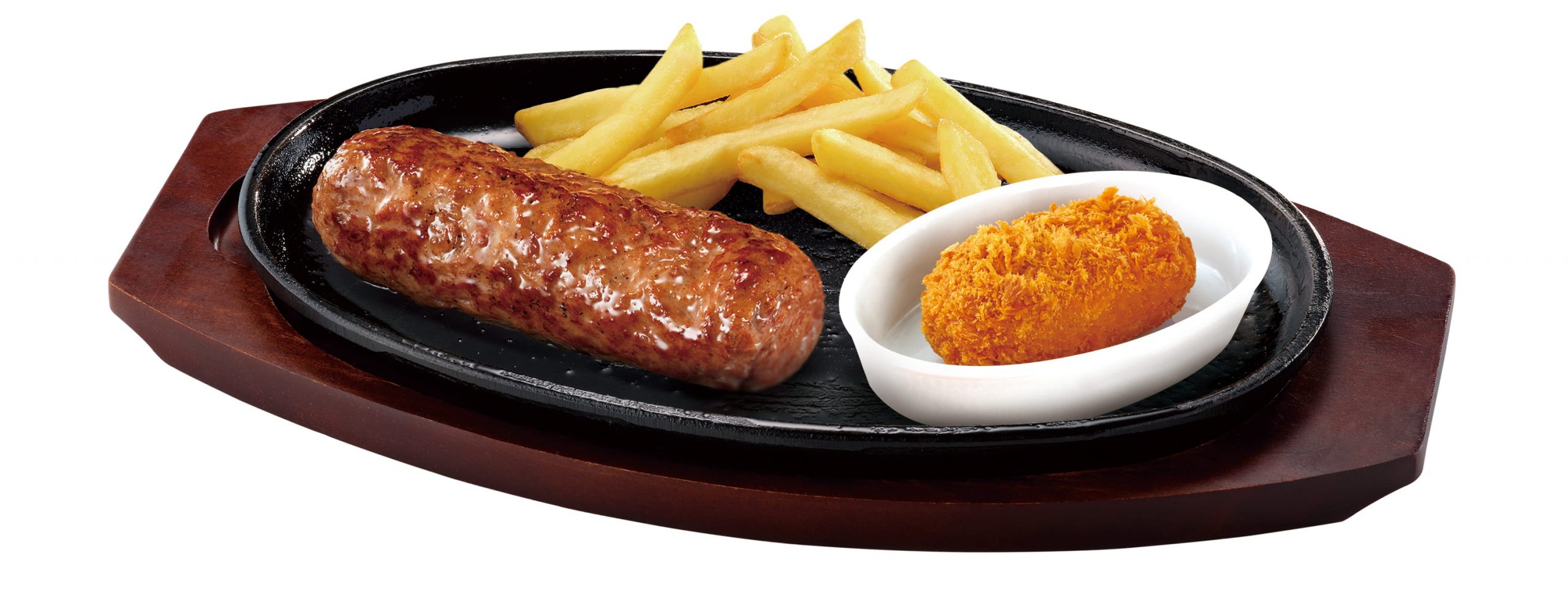 ブロンコおじさんのこだわり炭焼きがんこハンバーグ＆オマールビスク風クリームコロッケランチ