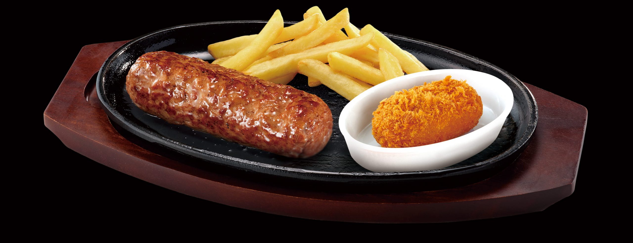 ブロンコおじさんのこだわり炭焼きがんこハンバーグ＆オマールビスク風クリームコロッケ